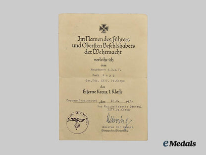 germany,_heer._a_pair_of_award_documents_to_hauptmann_der_reserve_karl_rapp,_panzer_troops___m_n_c9372