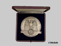 Germany, SA. A 1938 Oberhof Winter Sports Games Merit Medallion, with Case, to SA-Mann Filser
