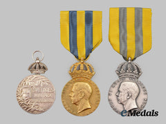 Sweden, Kingdom. Three Medals