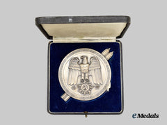 Germany, SA. A 1936 SA-Gruppe Hochland Winter Sports Competition Victor’s Plaque, with Case, by Carl Poellath