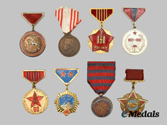 Mongolia, Monaco, Liberia, Soviet Union. A Lot of Eight Medals