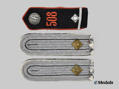 Germany, Third Reich. A Mixed Lot of Shoulder Boards for Military Administration and HJ Personnel