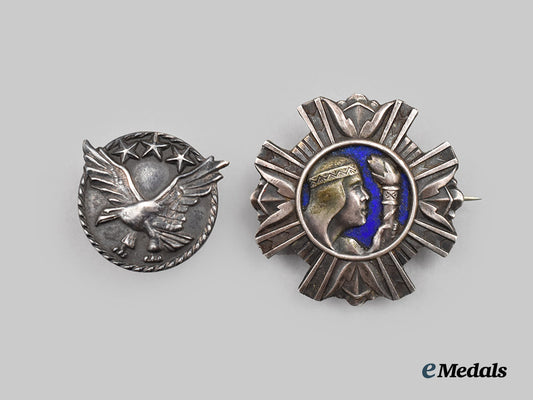 international._a_pair_of_service_badges___m_n_c9565