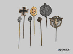Germany, Third Reich. A Mixed Lot of Stick Pin Miniature Awards and Membership Badges