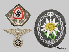 Germany, Third Reich. A Mixed Lot of Uniform Insignia