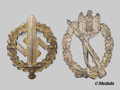 Germany, Third Reich. A Pair of Badges for Military Service and Sports Proficiency