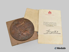 Canada, CEF. A Memorial Plaque to W.H. Lord, Northumberland Fusiliers, KIA at the Somme, 1916