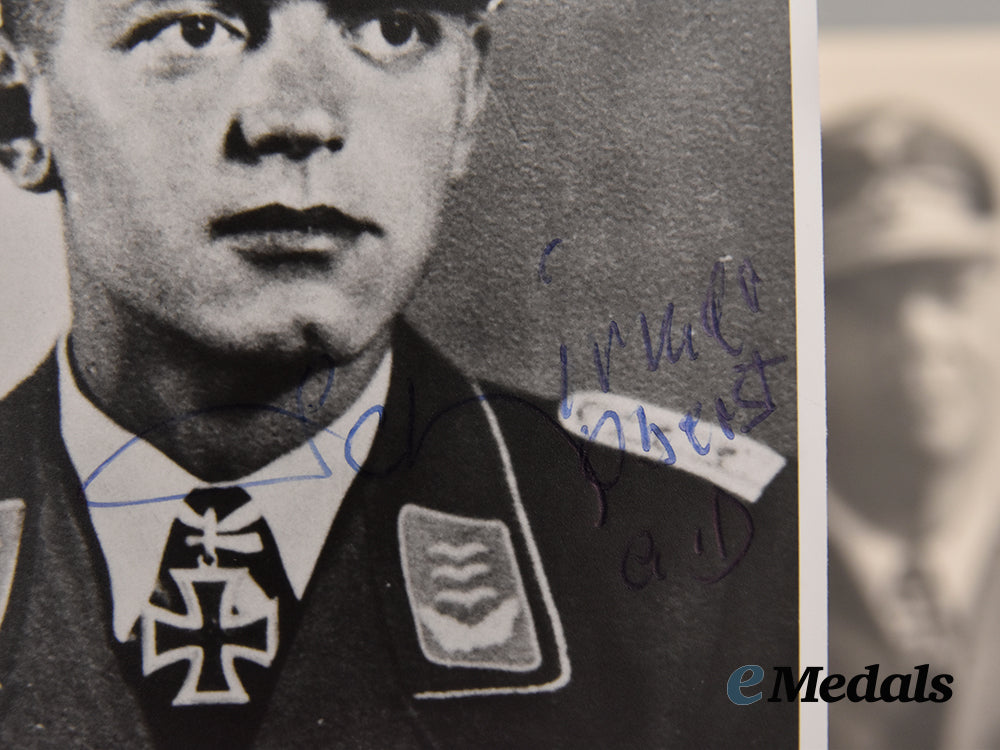 germany,_luftwaffe._a_mixed_lot_of_postwar-_signed_knight’s_cross_recipient_photographs___m_n_c9911