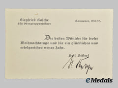 Germany, Third Reich. A Signed Holiday Greeting from SA-Obergruppenführer and Ambassador to Croatia Siegfried Kasche