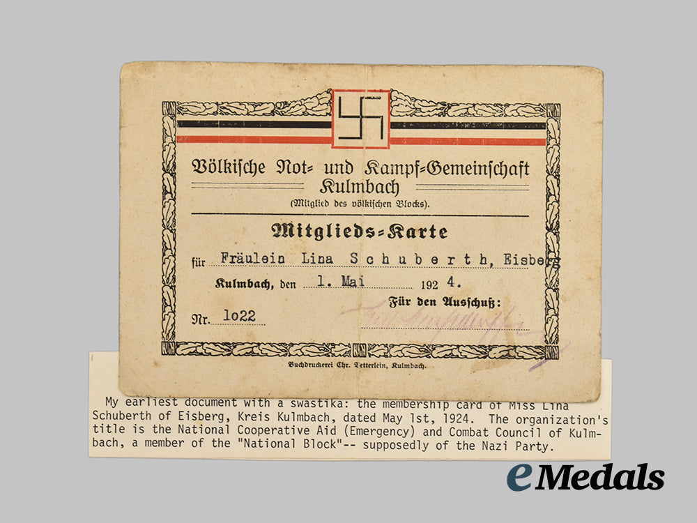 germany,_weimar_republic._a_rare_kulmbach_völkisch_organisation_membership_card_to_lina_schuberth___m_n_c9983