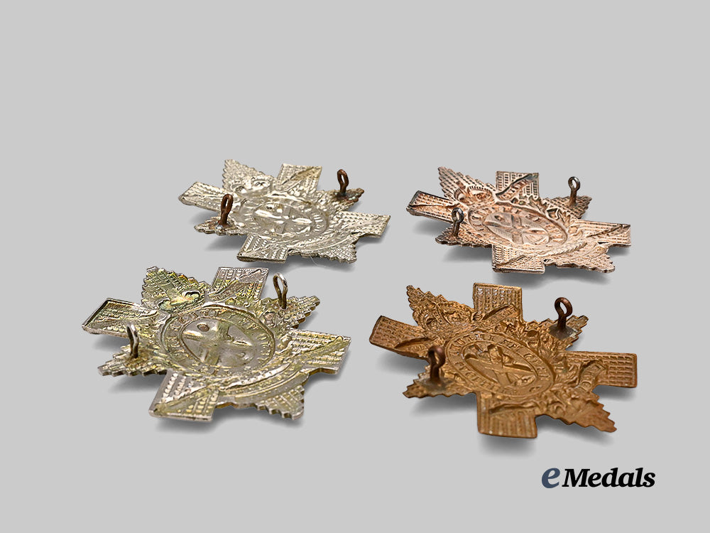 canada,_commonwealth._four_black_watch(_royal_highland_regiment)_glengarry_badges_e_medals__m0432-255_4