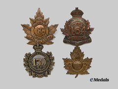 Canada, CEF. A Lot of Four Cap Badges