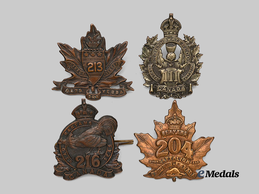 canada,_c_e_f._a_lot_of_four_cap_badges_e_medals__c7286_2(1)