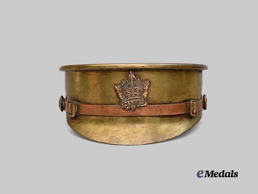 canada,_c_e_f._an_artillery_shell_visor_cap_desk_ornament_e_medals__c7315_2