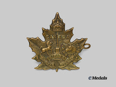 Canada, CEF. A Canadian Mounted Rifles Draft Cap Badge
