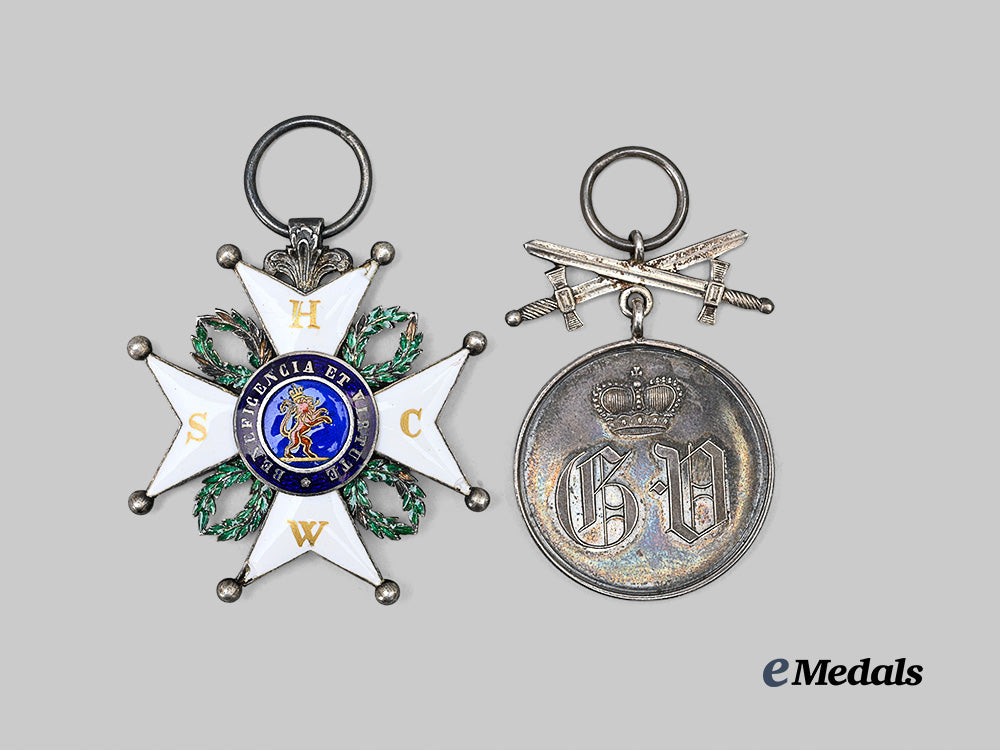 westphalia,_kingdom;_waldeck,_principality._an_order_of_st._philip_and_the_lion_of_limburg,_knight_and_a_waldeck_order_of_merit,_i_v_class_e_medals__m0332-82_2