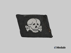 Germany, SS. A 3rd SS Panzer Division Totenkopf Collar Tab, BeVo-Style Flat Wire Variant