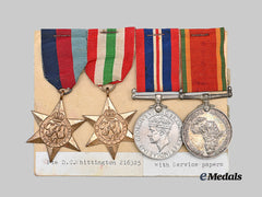 South Africa. A Second War Medal Group to Pte. D.C. Whittington