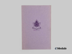 Canada, CEF. A 1917 Fifth Division Chaplains' Service Christmas Message Card
