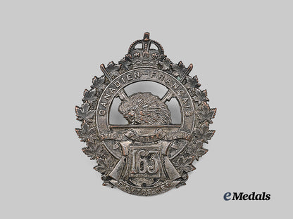 canada,_c_e_f._a163rd_infantry_battalion"_canadiens_français"_cap_badge,_c.1916_e_medals__c7416_2