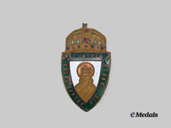 Hungary, Kingdom. A SZ. Istvan Secondary School Cap Badge, c.1920