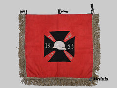 Germany, Freikorps. A Rare Freikorps Bug Kameradschaft Trumpet Banner