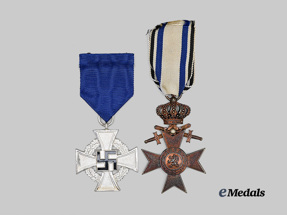 Germany, Imperial; Third Reich. A Pair of Cased Awards for Military and Civil Service