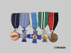 Finland, Republic. A Second War Medal Bar of Five Decorations