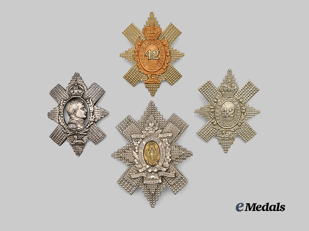 canada._a_lot_of_four42nd_royal_highland(_lanark_and_renfrew)_badges_e_medals__m0432-258_2