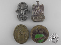 Four Second War German Tinnies & Badges