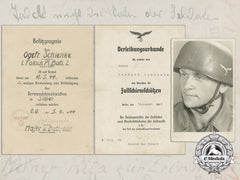 A 1942 Fallschirmjäger Document Group To 1St Company; 2Nd Battalion