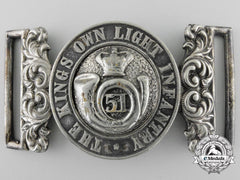 A Mid Victorian 51St King's Own Light Infantry Officer's Belt Buckle