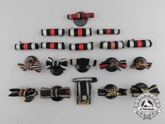Nineteen German Buttonhole Ribbons