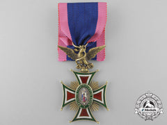 A Fine 1860'S Mexican Imperial Order Of Guadalupe; 3Rd Class Knight's Cross In Gold