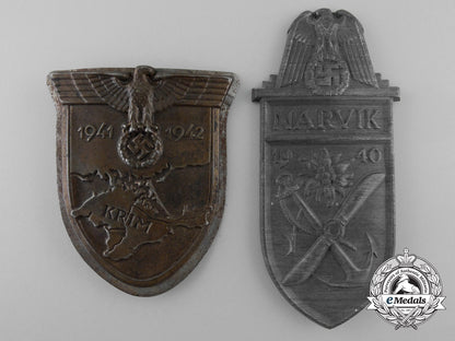 two_second_war_german_campaign_shields;_narvik&_krim_a_0828