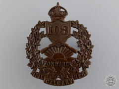 A 103Rd Calgary Rifles Regiment Cap Badge