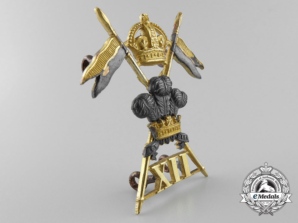 a12_th_royal_lancers_officer's_insignia_by_j.r.gaunt_a_1250