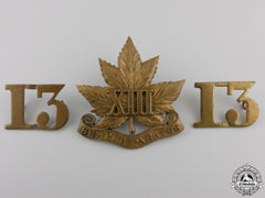 Canada. A 13Th Canadian Militia "Royal Regiment" Insignia Set