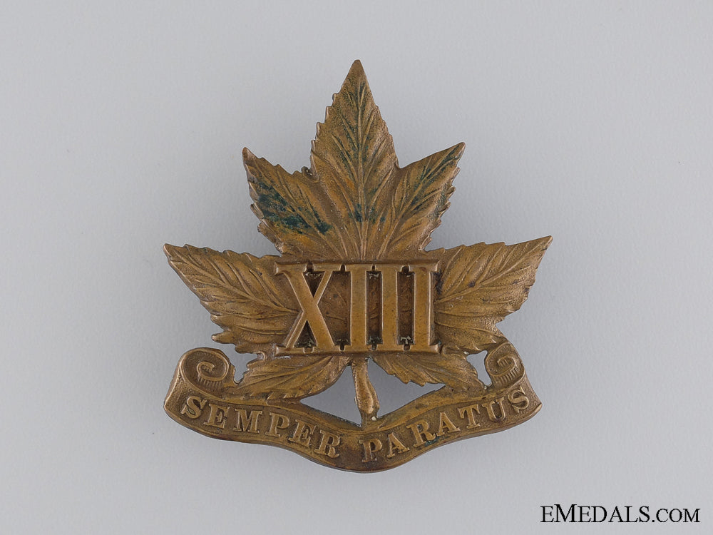 a13_th_regiment_glengarry_cap_badge_c.1909_a_13th_regiment__5421c5cd64033
