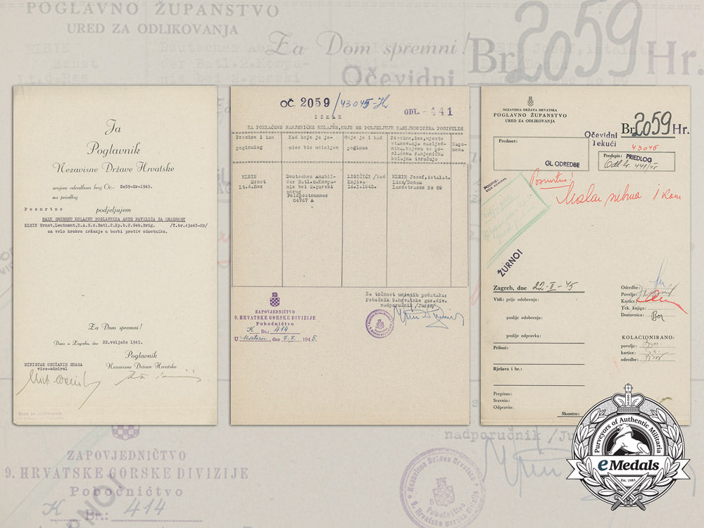 a_croatian_preliminary_award_to_heer_leutnant_with_signature_of_ante_pavelić_a_1769