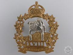 A 18Th Manitoba Mounted Rifles Officer Cap Badge