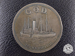 A 1909 C.q.d Ss. Republic Medal Named To A.baird
