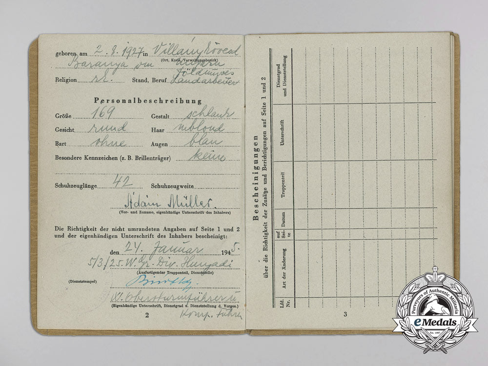 a_soldbuch_toádám_müller;25_ss-_grenadier_division“_hunyadi”_grenadier_regiment63_a_1916