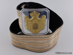 A 1920'S Royal Yugoslav Officer's Belt And Buckle