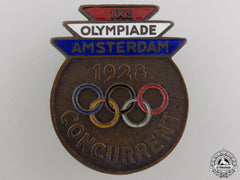 Netherlands, Kingdom. A 1928 Amsterdam Olympic Games Competitor's Badge