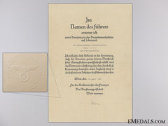 A 1943 Official Appointment Certificate For Finance