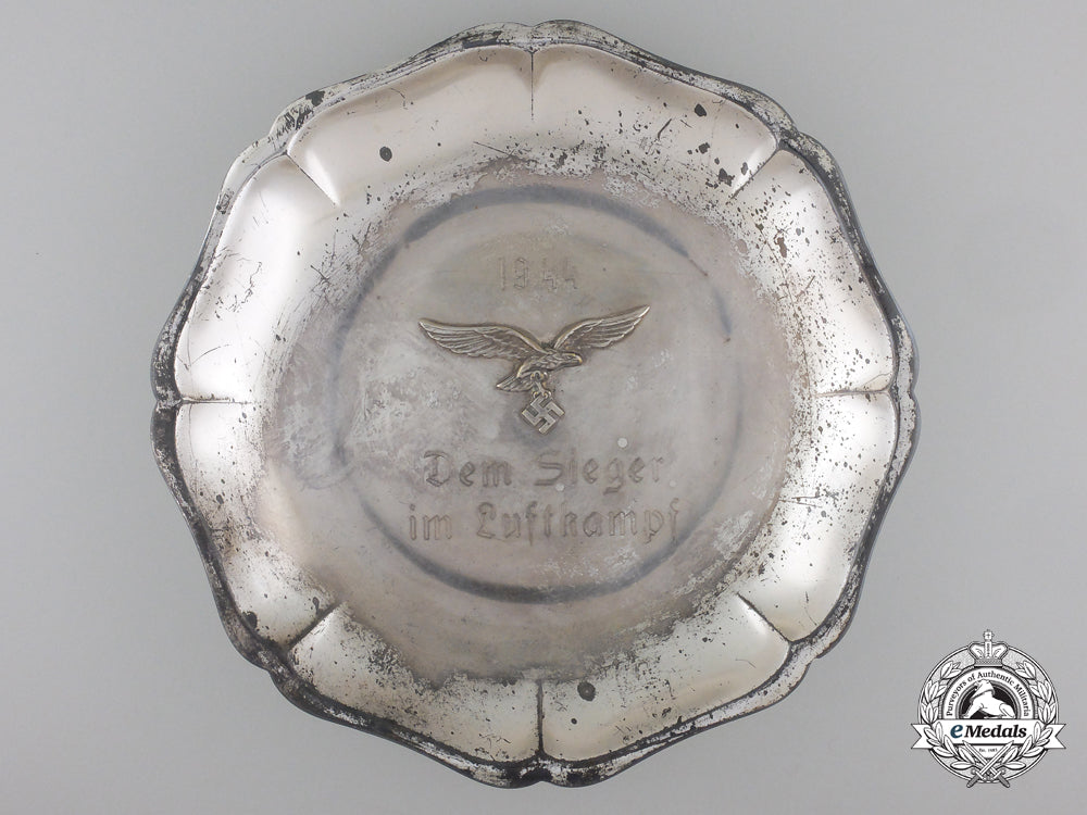 a1944_luftwaffe_arial_combat_winner's_silver_plate_a_1944_luftwaffe_55d4c235c3507