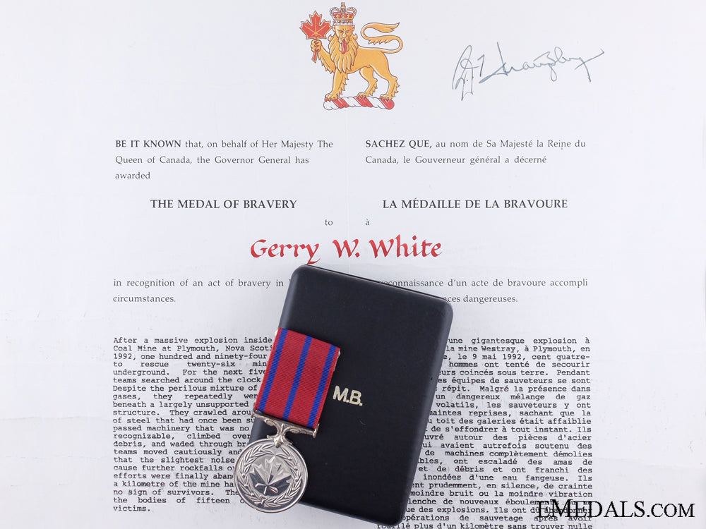 a1992_canadian_medal_of_bravery_for_the_westray_mine_disaster_a_1992_canadian__53b181463cd84
