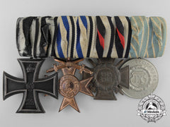 A First War Bavarian Medal Bar; König. Munzamt Orden