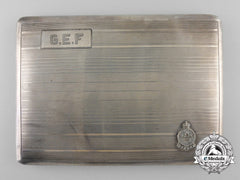 A Second War Cigarette Case To Major G.e. Findlay; Royal Montreal Regiment